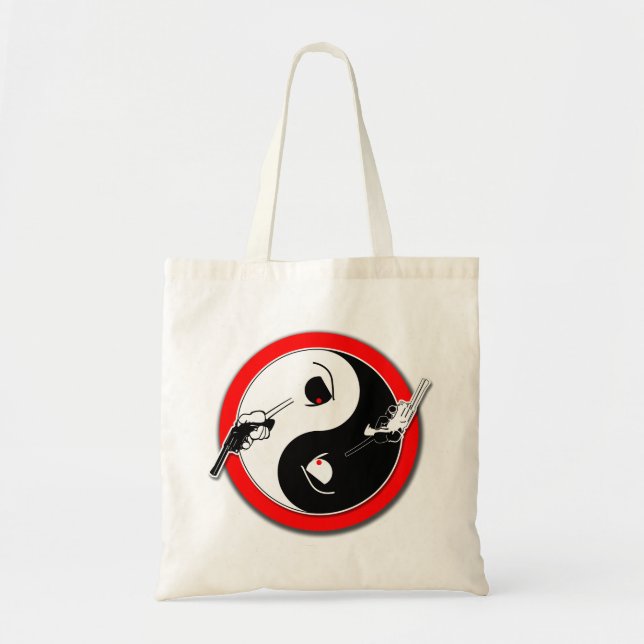 Yin Yang With Guns Tote Bag (Front)
