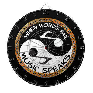 Yin Yang with music words Dartboard