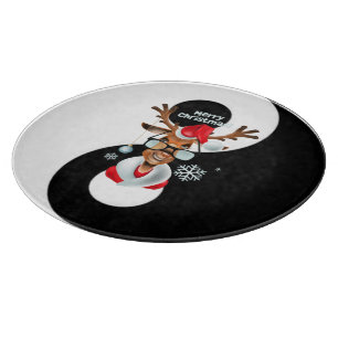 Yin yang with Reindeer Cutting Board