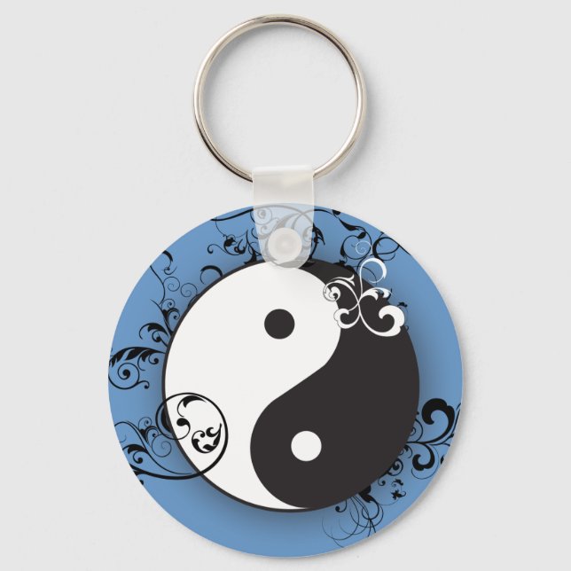 Yin-Yang with scrolling Key Ring (Front)