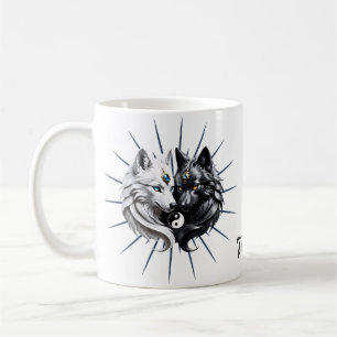 Yin Yang Wolves. Coffee Mug