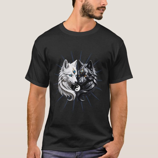 Yin Yang Wolves.  T-Shirt (Front)