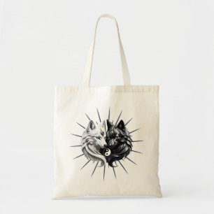 Yin Yang Wolves.  Tote Bag