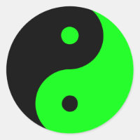 Yin Yang Ying Taoism Sign Chinese Taijitu Green