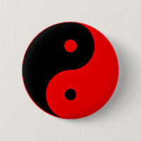 Yin Yang Ying Taoism Sign Chinese Taijitu Red
