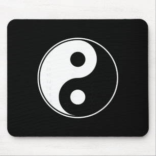 Yin Yang Yoga Namaste Omm Buddhist Zhen Spiritual Mouse Pad