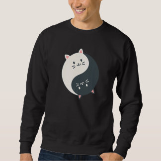 Yin Yang Yoga Zen Cute Cats for Yoga   2 Sweatshirt