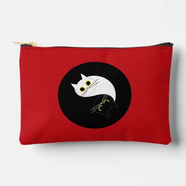 YIN YANG Zen Cat Accessories Pouch (Front)