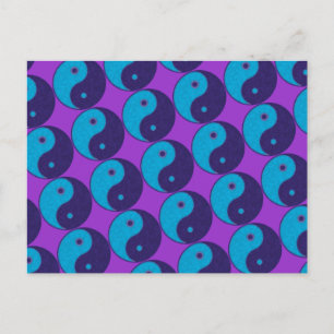 yin yang zen meditation tao postcard