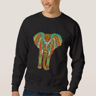 Yin Yoga Elephant Mandala Girls Women Buddhism Med Sweatshirt
