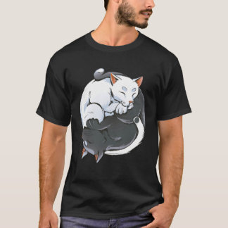 Ying and Yang Cats  Spirituality Meditation  Yoga  T-Shirt