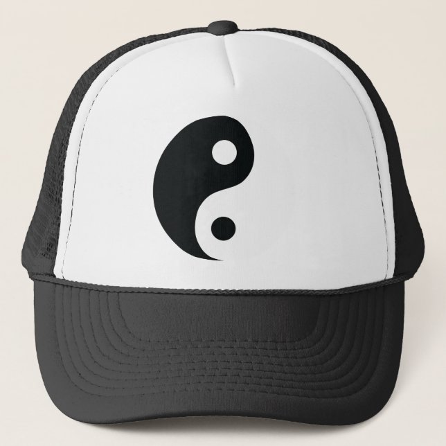 ying and yang icon trucker hat (Front)