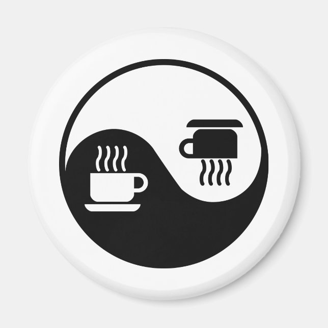 Ying and Yang of Coffee Magnet (Front)