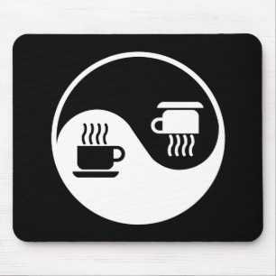 Ying and Yang of Coffee Mouse Pad