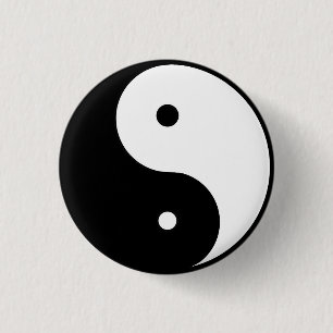 ying & Yang 3 Cm Round Badge