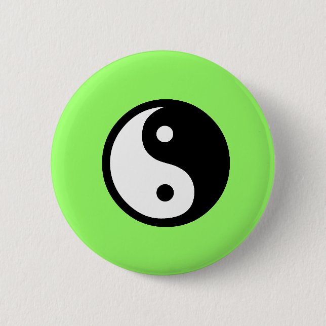 ying yang 6 cm round badge (Front)