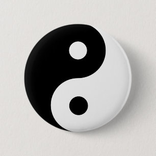 Ying Yang 6 Cm Round Badge