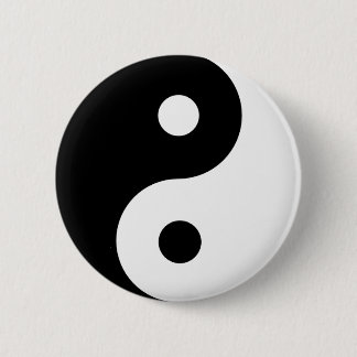 Ying Yang 6 Cm Round Badge