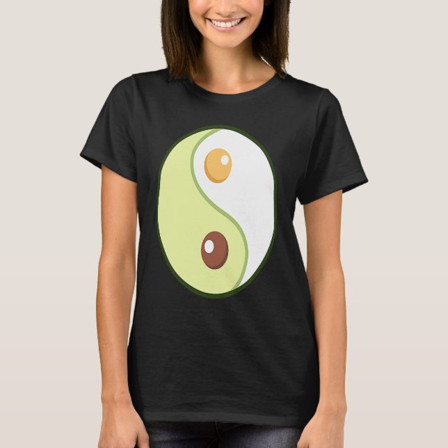 Ying Yang Avocado Ketogenic Overweight Diet Keto F T-Shirt (Front)