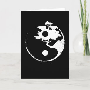 Ying Yang Bonsai Tree Japanese Zen Gift Card