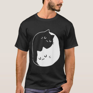 Ying Yang Cats Cat  T-Shirt