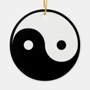 ying yang ceramic ornament