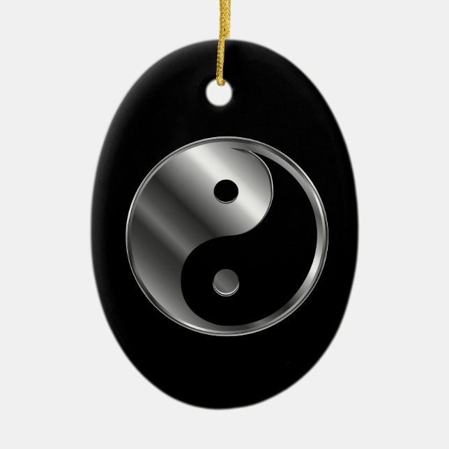 Ying yang ceramic tree decoration (Front)