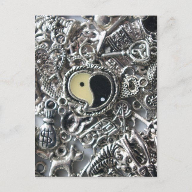 ying yang charm postcard (Front)
