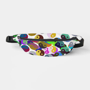 Ying Yang Circles Colourful Pattern Bum Bags