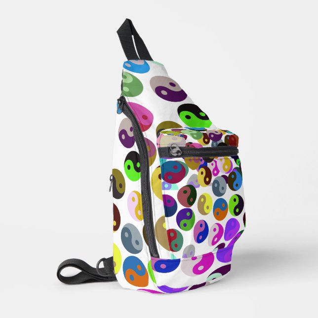 Ying Yang Circles Colourful Pattern Sling Bag (Left Corner)