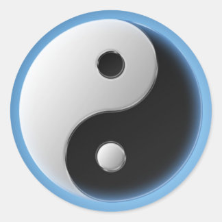 YING YANG CLASSIC ROUND STICKER
