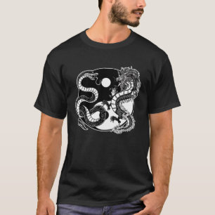 Ying Yang Dragon and snake balance and harmony T-Shirt