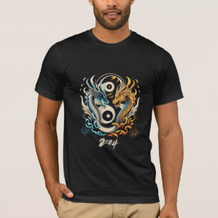 Ying yang dragon heads 2024 T-Shirt