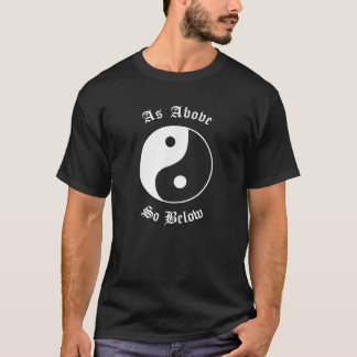 Ying Yang Gothic Altgirl Witch Aesthetic As Above  T-Shirt