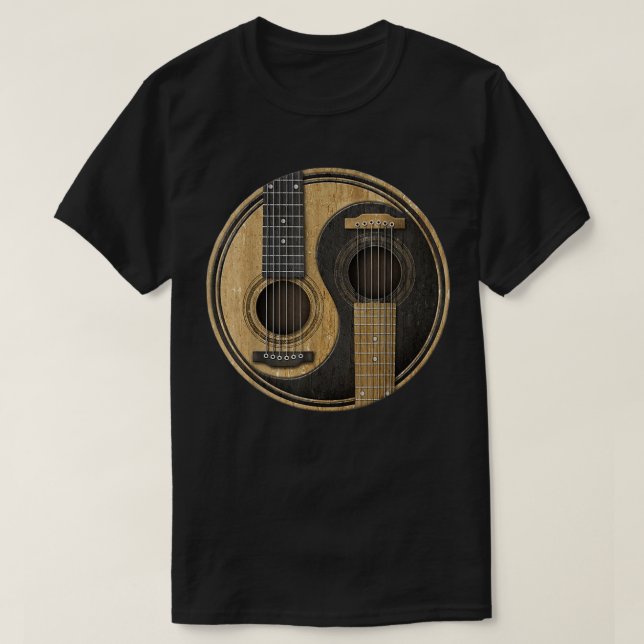 Ying Yang Guitar T-Shirt (Design Front)