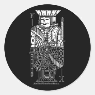 Ying Yang King Classic Round Sticker