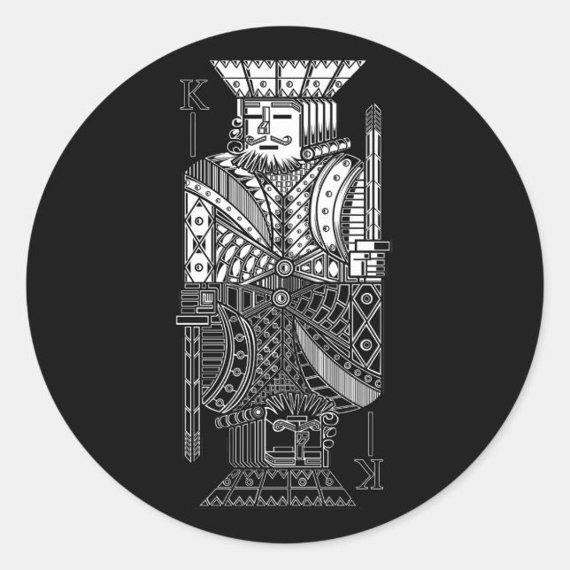 Ying Yang King Classic Round Sticker (Front)