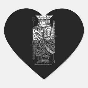 Ying Yang King Heart Sticker