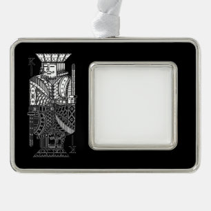 Ying Yang King Silver Plated Framed Ornament