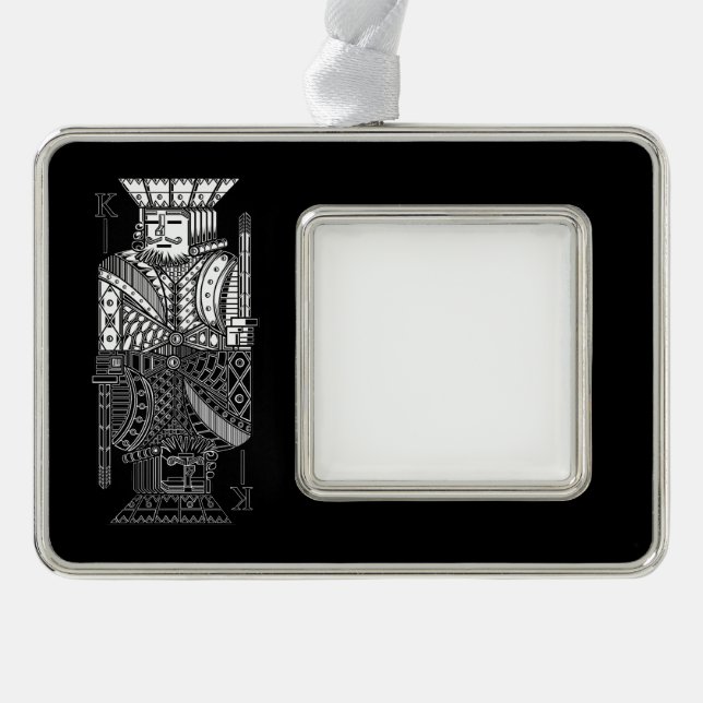 Ying Yang King Silver Plated Framed Ornament (Front)