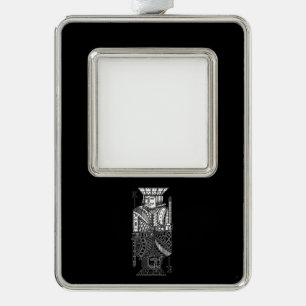 Ying Yang King Silver Plated Framed Ornament