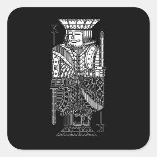 Ying Yang King Square Sticker