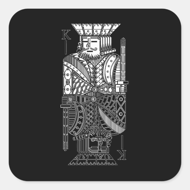 Ying Yang King Square Sticker (Front)