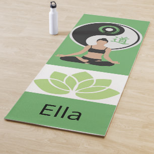 Ying Yang Lotus Image Personalised Yoga Mat