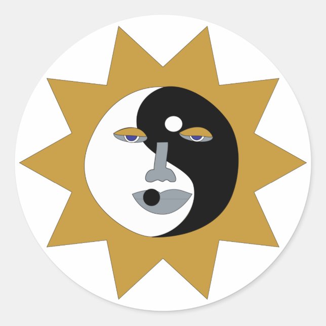 Ying Yang Sun Stickers (Front)