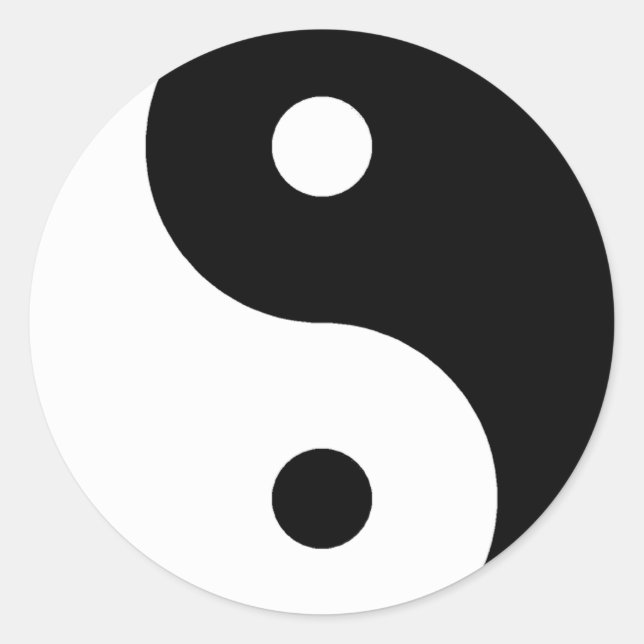 Ying Yang Symbol Classic Round Sticker (Front)