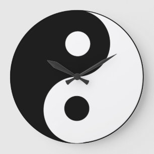 Ying Yang Symbol Large Clock