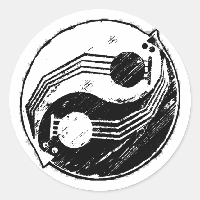Yinjo Classic Round Sticker (Front)