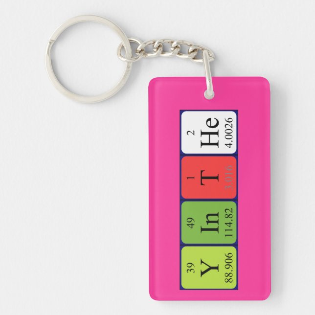 Yinthe periodic table name keyring (Front)