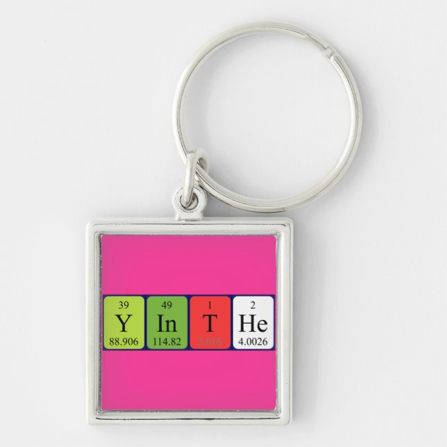 Yinthe periodic table name keyring (Front)